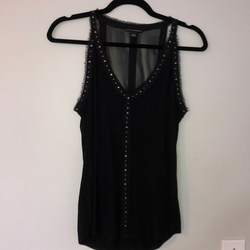 Black Tank with Sheer Back